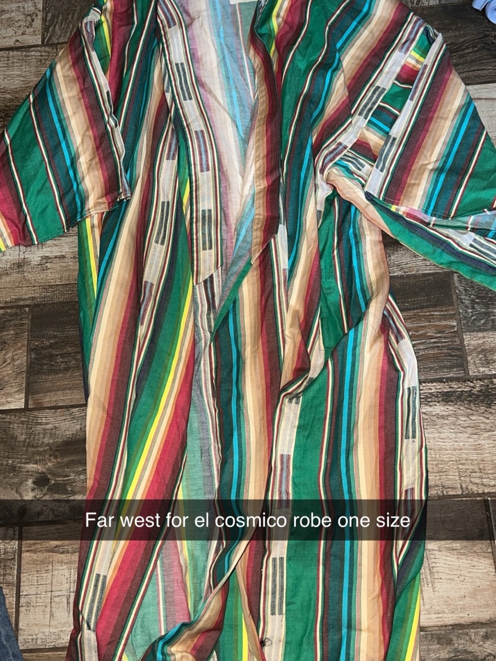 El Cosmico Far West Striped Robe — Multicolor